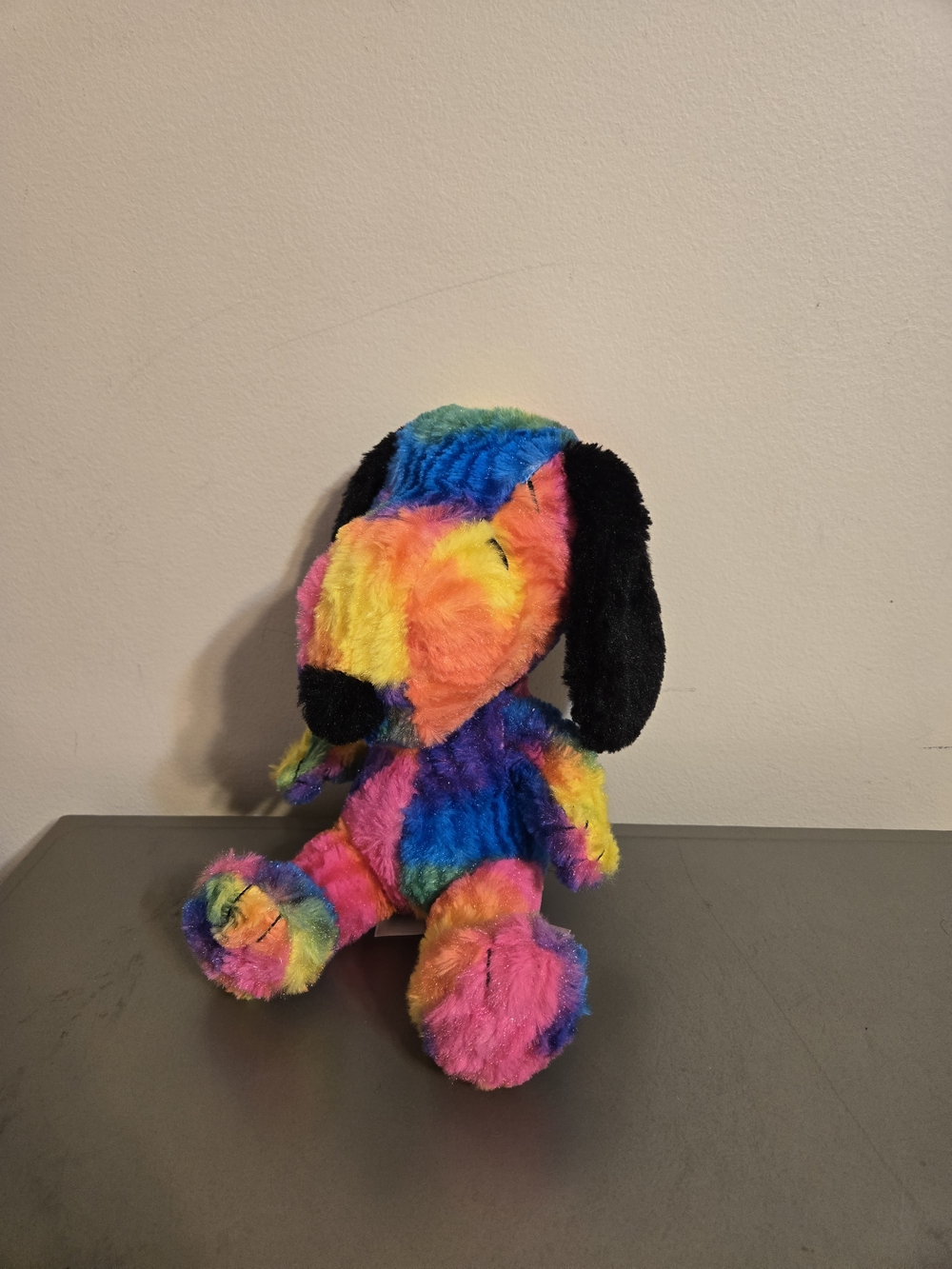 Fiesta Peanuts Snoopy Rainbow Tie Dye 12" Plush Toy